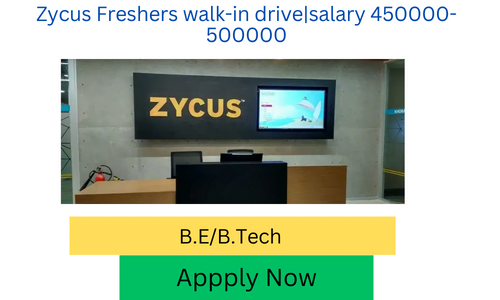 Zycus Freshers walk-in drivesalary 450000-500000