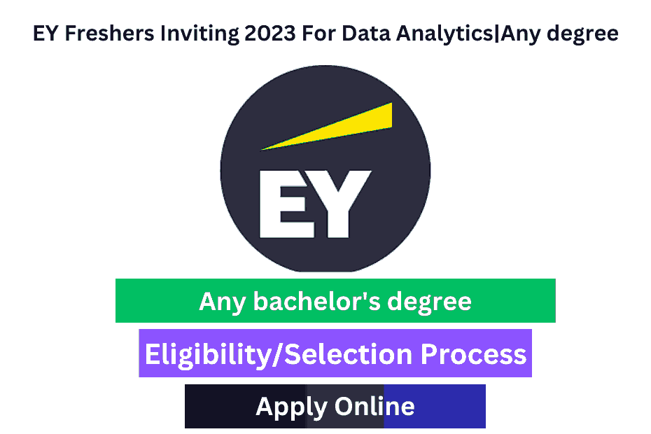 EY Freshers Inviting 2023 For Data AnalyticsAny degree