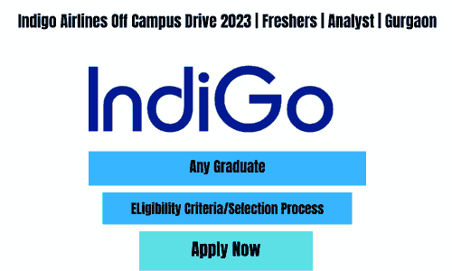 Indigo Airlines Off Campus Drive 2023 Freshers Analyst Gurgaon